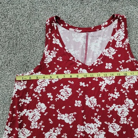 Lane Bryant Floral Flowy V-Neck Tank Top Sleeveless Blouse Size 14/16   "NEW" - Picture 6 of 12